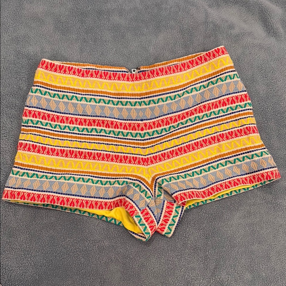 Alice + Olivia Colorful Patterned Shorts